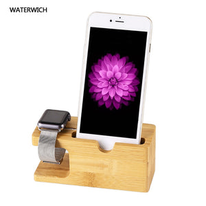 100% Natural Bamboo Charging Dock Station for iPhone and Watch