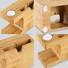 100% Natural Bamboo Charging Dock Station for iPhone and Watch