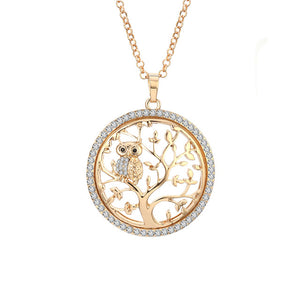 Owl and Tree of Life  Necklace