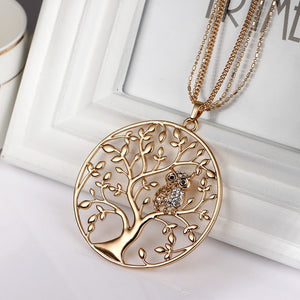 Owl and Tree of Life  Necklace