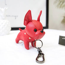 Leather Bulldog Keychain